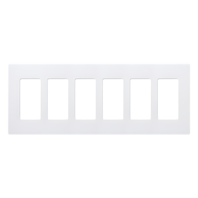 Placa de Pared Decoradora / 6 Espacios / Sin Tornillos Visibles / Blanco Brillante / Perfil 7.6 mm | CW6-WH