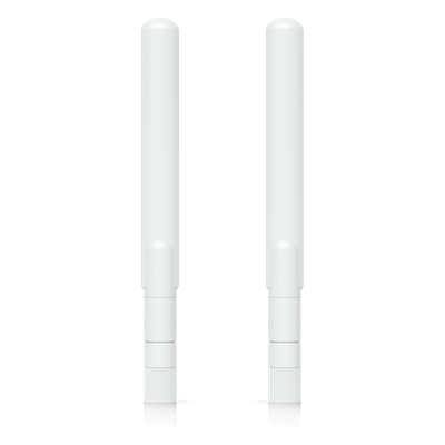 Par de Antenas Omnidireccionales / Doble Banda / 2.4 GHz 3 dBi / 5 GHz 4 dBi / IPX6 / 6.1 x 0.6 x 0.6 pulgadas | UACC-UK-ULTRA-OMNI-ANTENNA-AO