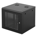 Gabinete de Pared / 6U Rack 19 in / Profundidad 635 mm (2.08 ft) / Cristal Templado / Carga 100 kg / Acero Reforzado | SR-19-06-GN3G