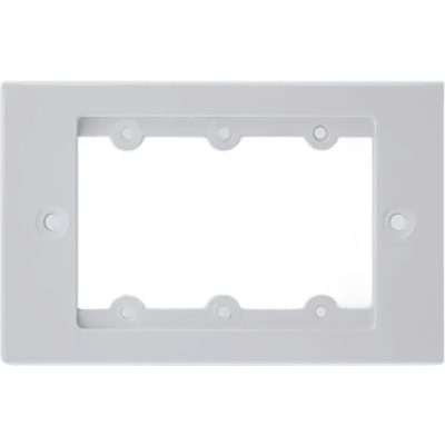 Frame para Wall Plate / 1 Gang / Metal / Montaje al Ras / 3 Inserciones USA / Blanco | FRAME-1G/US(W)