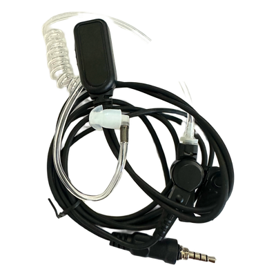 Micrófono Audífono de Solapa / Tubo Acústico Transparente / 2 Cables / Audio Bidireccional / Material Hipoalergénico | NF893ET