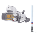 Kit de radio marina VHF / 156-163 MHz / Antena 2.4 m (7.9 ft) / 25 W / IPX4 / GPS integrado | UM385/KIT5101