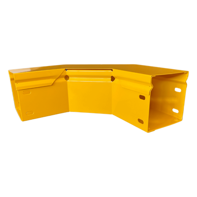 Curva Horizontal para Fibra Óptica / 90° / Aluminio 4" x 4" / Radio 8" / Epóxico Amarillo | CHFBC904X4R8EPK