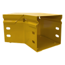 Curva Horizontal para Fibra Óptica / 45° / Aluminio 4" x 4" / Radio 8" / Epóxica Amarilla / Incluye Accesorios | CHFBC454X4R8EPK
