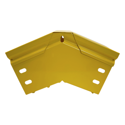 Curva Vertical Exterior / 45° / 4" x 4" / Radio 8" / Aluminio / Epóxica Amarilla | CHFBVE454X4R8EPK