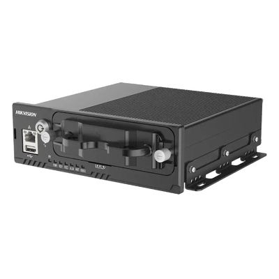 DVR Móvil / 2 Megapixel / 8 Canales (4 TURBO + 4 IP PoE) / GPS / Sensor G / Alarmas I/O / 9-36 VCC | AE-MD5043