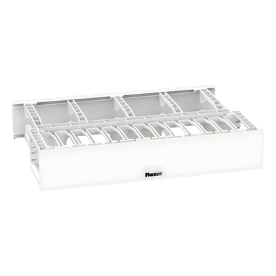 Organizador de Cables Horizontal / Alta Densidad / Doble Frontal y Posterior / Rack 19 in / 2UR / Categoría 6 y 10G | NM2WH