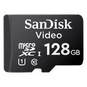 Memoria microSD / 128 GB / Alta Resistencia / Videovigilancia / Clase 10 / 80 MB/s / -25°C a 85°C | SDSDQAS4-128G-BP