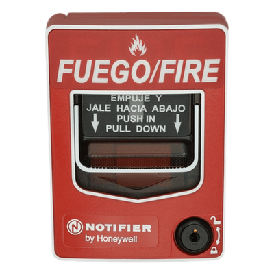 Estación Manual de Alarma Direccionable / Doble Acción / LED Bicolor / Terminales 12 AWG / ADA / Texto Español y Braille | NBG-12LXSP