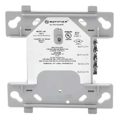 Módulo Aislante de Fallas / Lazo SLC Direccionable / Cortocircuito Cable a Cable / Alimentación por Lazo / Caja 4" (10.16 cm) | ISO-X