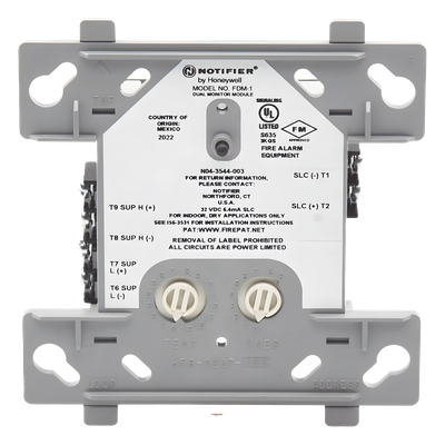 Módulo Monitor Dual Direccionable / 2 Circuitos IDC Clase B / Autoasignación Consecutiva / Alimentación por Lazo SLC | FDM-1