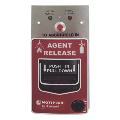 Estación de Liberación de Agente / Doble Acción / Aborto Manual / Indicadores LED / Policarbonato / 0°C a 49°C | NBG-12LRA