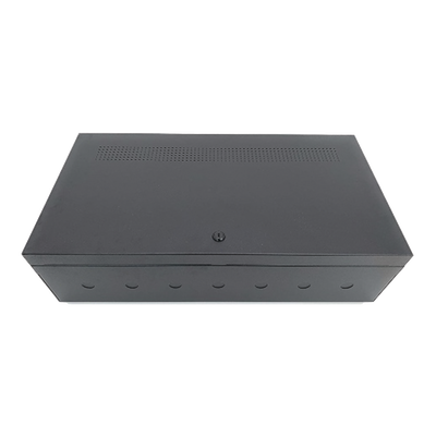 Gabinete Metálico para Chasis de 6 Módulos / Puerta con Bisagra Inferior / Soporte para Baterías / Color Negro | BB-25