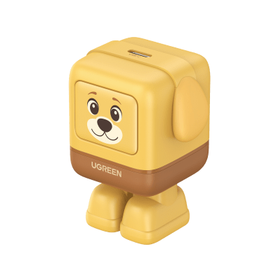 Cargador UNO Animal Puppy 30W GaN / Diseño Canino / USB-C / Compacto 34x34.9x44.4 mm (1.34x1.37x1.75 in) / Multi-Voltaje 5V-20V / Protección Avanzada | 85351