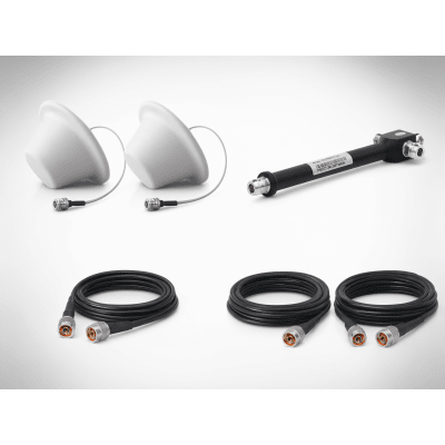 Kit de Expansión de Antenas / 2 Domos / Divisor 3 Salidas / Jumpers 3 m (9.8 ft) y 15 m (49.2 ft) | EP1DIV-2ANT-3CCN
