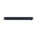 PDU Básico Para Distribución de Energía, Con 12 Tomas NEMA 5-15R Traseras, 1UR, 15 Amp, 120 Vca | PDU15B12R