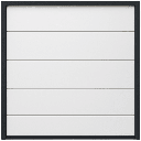 Seccion para puerta de Garage / Lisa / Linea Central / Panel de 18" / Color blanco / Para APDOOR128 / Estilo Americana. | SEC-DOOR12-18
