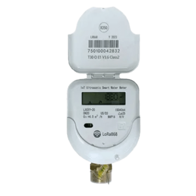 Medidor Ultrasónico de Agua LoRaWAN / 3/4 Pulgada / Bidireccional / Válvula Integrada / IP68 / LCD 9 Dígitos | LXCXY-20