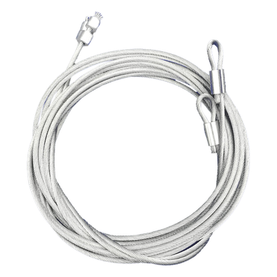Cable para Puertas Seccionales / 1/8 Pulgada / 7 y 8 Pies / Izquierdo y Derecho / Residencial y Comercial / 20x8 Pies (6.1x2.44 m) | CAB-GARAGE