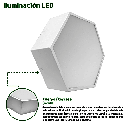 Lampara LED Poligonal de 18 W / 1 800 lm /  127-265V~50/60Hz / Acabado Blanco Mate / Angulo de Luz  140° / Dimensiones 230 x 60 mm (Largo y Alto) / Sobreponer /Luz Fría 6 500 K | JLCR-2006-B