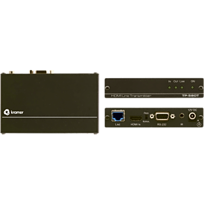 Transmisor HDBaseT / HDMI 4K60 4:2:0 / HDCP 2.2 / Extensión 40 m (130 ft) a 4K / RS-232 e IR Bidireccionales / Sin Ventiladores | TP-580T