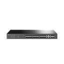 Switch de Fibra Óptica L2+ Omada / 24 puertos SFP 1GE / 4 Puertos Combinados SFP+/RJ45 Gigabit / 2 Puertos Consola RJ45|micro-SUB / Administración Centralizada Omada o Stand-Alone / Compatile con IPv6 /  Multicast IGMP | TL-SG3428XF