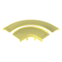 Tapa para Ángulo Recto Horizontal / 90° / 4x4 pulgadas / Acceso 3/4" (19 mm) / ABS 94V-0 / Amarillo | FRRASC6LYL