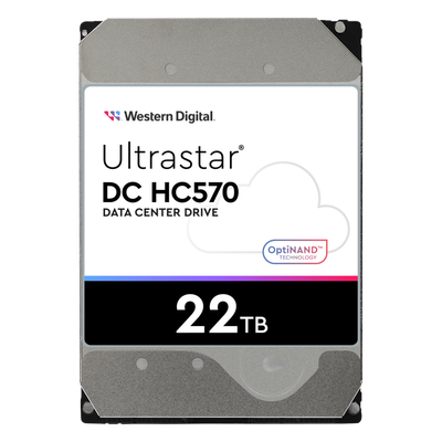 Disco Duro Data Center / 22 TB / 7200 RPM / SATA 6 Gb/s - SAS 12 Gb/s / HelioSeal / OptiNAND / 512 MB Buffer / 2.5M Horas MTBF | WUH722222ALE6L4