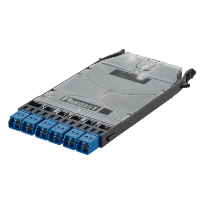 Cassette de Fibra Óptica / 6 Puertos LC Duplex / 12 Fibras Monomodo OS2 / Empalme por Fusión / 500 Ciclos de Conexión / 0.35 dB Pérdida de Inserción | FHS9N-12-10N