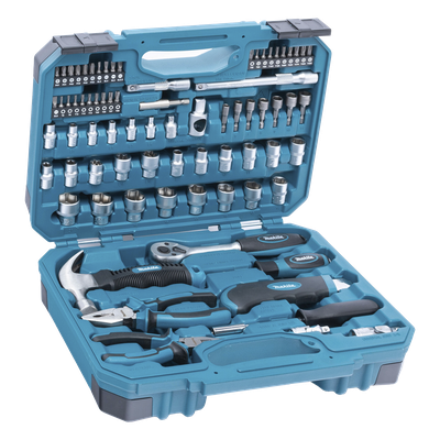 Juego de herramientas manuales / 76 piezas / Acero de alta resistencia / Brocas y puntas para metal, concreto y madera / Maletín organizador | E-10899