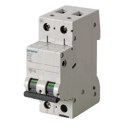 Interruptor automático magnetotérmico / 2 polos / 40 A / 6 kA / Curva C / Montaje DIN | 5SL62407CC