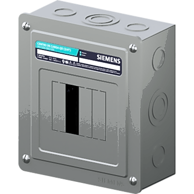 Centro de Carga Monofásico / 4 Polos / 125 A / 120/240 VCA / NEMA 1 / 10 kA / Sobreponer | D4L2125S