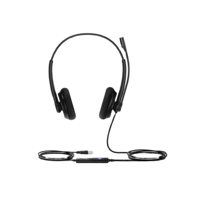 Diadema USB Yealink UH34 Lite Dual con Almohadillas Suaves y Certificación Microsoft Teams | UH34-LITE-DUAL-TEAMS