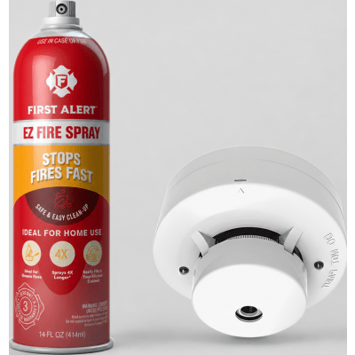 KIT Protección Contra Incendios / Extintor en Aerosol AF400 + Detector de Humo Fotoeléctrico / Seguridad Residencial y Comercial | KITAF400DSMK4