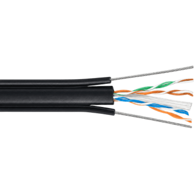 Bobina de Cable UTP Para Elevador de 305 Metros, 4 Pares, CAT6, Revestimiento de PVC con Doble Cable Mensajero, 23 AWG | PRO-CAT-6-LIFT