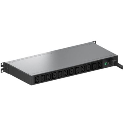 PDU Monitoreable / 12 Salidas C13 / NEMA L6-20P / Rack 1 UR 19 in / 100-240 Vca / 20 A / 3 m (9.8 ft) | E12D13M