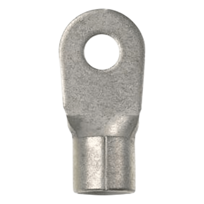 Terminal de Anillo Sin Aislamiento / Calibre 8 AWG / Barreno 5/16' (8 mm) / Cobre Estañado / 150 °C (302 °F) / 2000 V Máximo / 25 Piezas | P8-56R-Q
