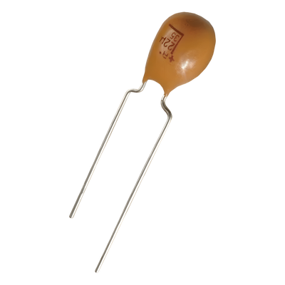 Capacitor de Tántalo / 2.2 µF / 25 V / ESR 6 Ω / Tolerancia 10% / Radial 2.5 mm / -55°C a +125°C | TAP-225K-025SCS