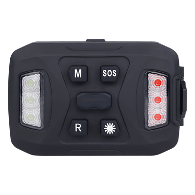 Luz de Advertencia Múltiple / 26 LEDs Rojo Azul Blanco / Recargable 1200 mAh / IP67 / Base Magnética | XLTD-2735-RB
