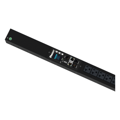 PDU Monitoreable / 16 Salidas NEMA 5-20R / Entrada NEMA 5-15P / Vertical / 120 Vca / 15 A / Cable 3 m (9.8 ft) / Rango 10°C a 60°C | P16D20G