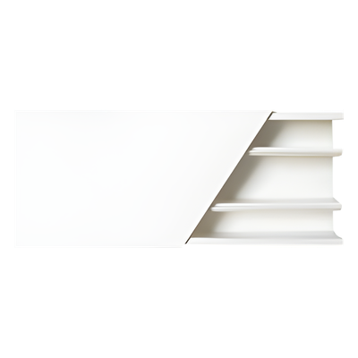 Canaleta color blanco de 3 vías, de PVC auto extinguible, 60 x 25 x tramo 2.5m (5401-01250) | TMK-2560