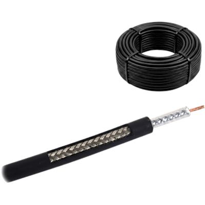 Rollo de 15 metros de Cable Coaxial Tipo RG-58, LMR-195, Baja Pérdida de 50 Ohms, Conductor de Cobre Sólido | LMR195/15MTS