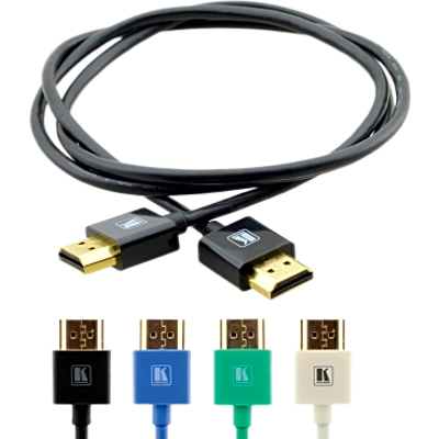 Cable HDMI / Ultra Delgado / 4K@60Hz 4:4:4 / 18 Gbps / Conector Perfil Bajo 16 mm (0.63 in) / 0.9 m (2.95 ft) | C-HM/HM/PICO/BK-3