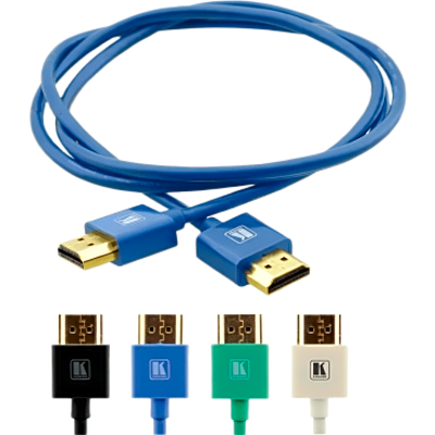 Cable HDMI / Ultra Delgado / 4K@60Hz 4:4:4 / 18 Gbps / Conector 16 mm / Ethernet / 1.8 m (5.9 ft) / Azul | C-HM/HM/PICO/BL-6