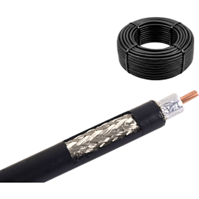 Rollo de 100 metros de Cable Coaxial Tipo RG-8 LMR400 de Baja Pérdida, 50 Ohms | LMR400/100MTS
