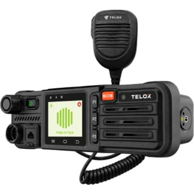Kit Terminal Vehicular TELOX M3 PoC LTE con Licencia TASSTA T.FLEX 12 meses / SIM YOBI 1GB incluida / Android 12 / Pantalla Táctil 2.0" / Altavoz 5W / IP54 / GPS | M3-TBASIC1-GB