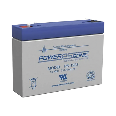 Batería 12V, 2.8AH, Para Respaldo, Tecnologías AGM/VRLA, 5 Años Vida Útil, Terminales F1, Reconocida UL | PS-1228-F1