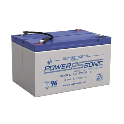 Batería 12V, 12AH, Para Respaldo, Tecnologías AGM/VRLA, 5 Años Vida Útil, Terminales F1, Reconocida UL | PS-12100-F1