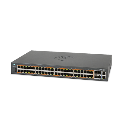 Switch PoE cnMatrix EX2052-P 802.3af/at de 48 puertos Gigabit y 4 SFP+, Capa 3, 400 W, gestión en la nube | MXEX2052GXPA00