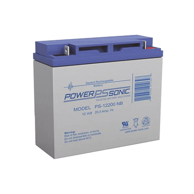 Batería 12V, 20AH, Para Respaldo, Tecnologías AGM/VRLA, 5 Años Vida Útil, Terminales NB2, Reconocida UL | PS-12200
